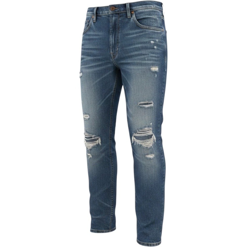 Rustler Distressed Straight Leg Jeans Mens 32x32 Blue Denim Vintage Style